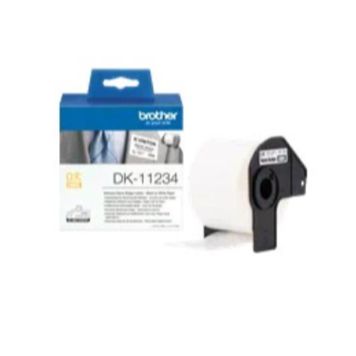 Brother DK11234 - Carta - autoadesivo - nero su bianco - 60 x 86 mm 260 etichette (1 rotolo(i) x 260) etichette fustellate - per Brother QL-1100, QL-1110NWB, QL-600B, QL-600G, QL-600R, QL-800, QL-810W, QL-820NWB